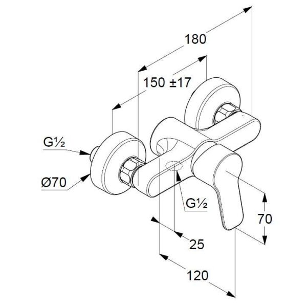 Смеситель для душа Kludi Pure&Easy белый 378419165